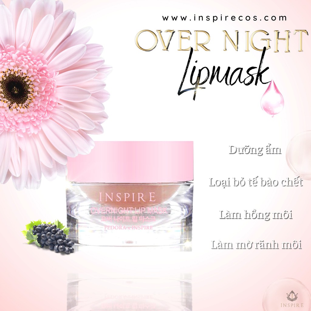 Mặt nạ ngủ cho môi Inspire overnight Lipmask