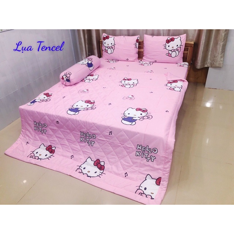 SET 5 MÓN DRAP VỎ GỐI CHĂN VẢI TENCEL MỀM MÁT (inbox size & mẫu)