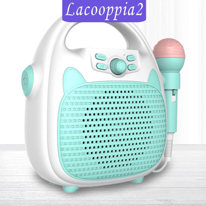 [LACOOPPIA2] Kids Karaoke Machine Speaker Singing Toys Build in LED Light Show Indoor Outdoor Travel Support TF Card for Birthday Festival Gifts