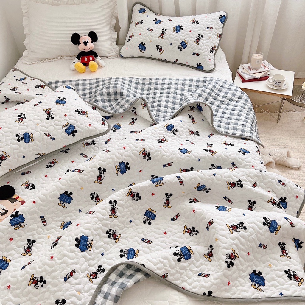 Tấm trải phủ ga giường kèm 2 vỏ gối 𝑫𝑰𝑺𝑵𝑬𝒀 siêu đẹp, Chất nỉ nhung tuyết dùng 4 mùa mẫu mới nhất 2022 SHOP VŨ THỊ THƠM