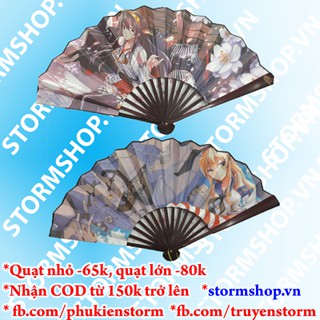 quạt vải manga anime loại nhỏ 65k-lớn 80k