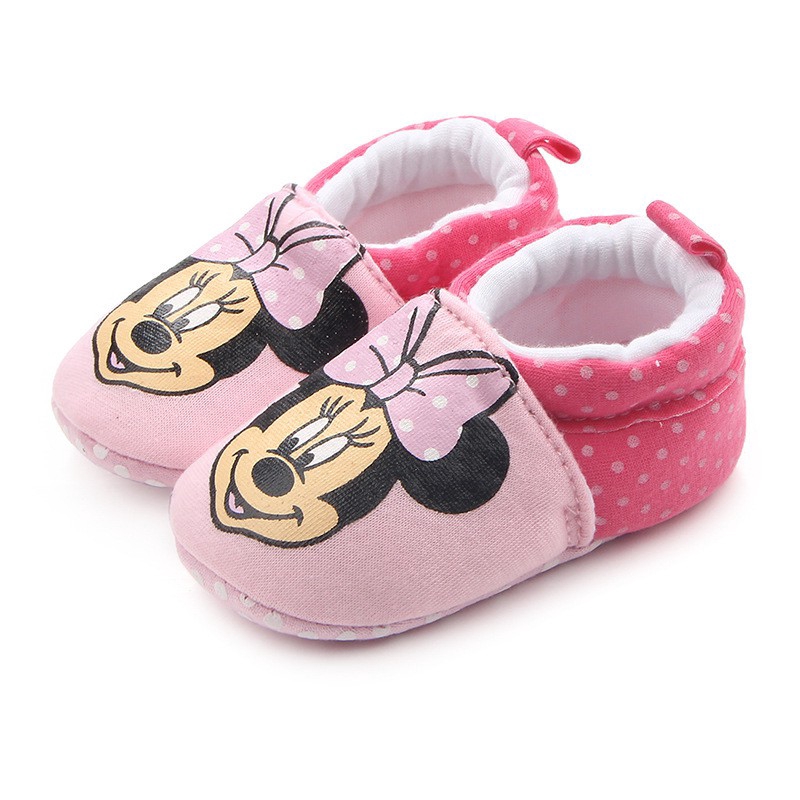 Giày Tập Đi Hình Chuột Minnie Cho Bé Gái