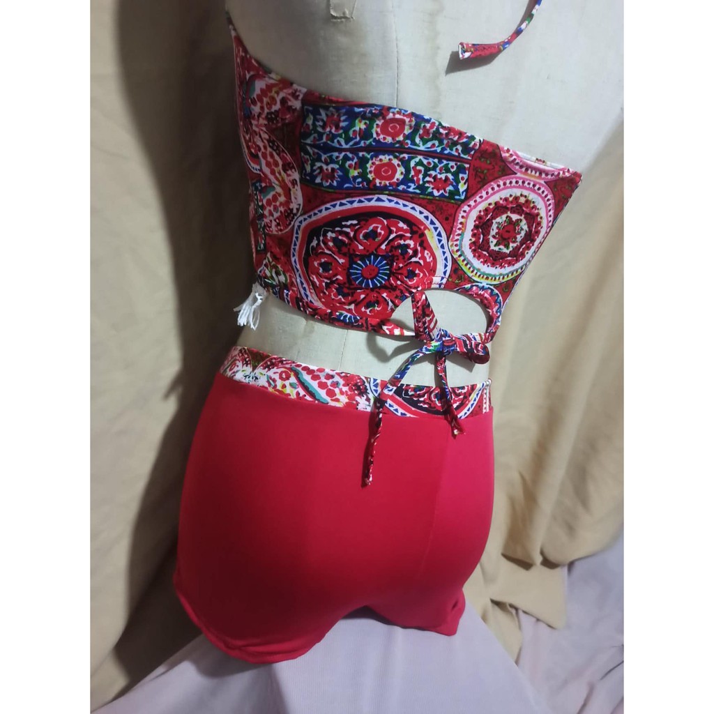 Bộ đồ bơi nữ 3 mảnh thổ cẩm - bikini áo tắm đi biển mới | BigBuy360 - bigbuy360.vn