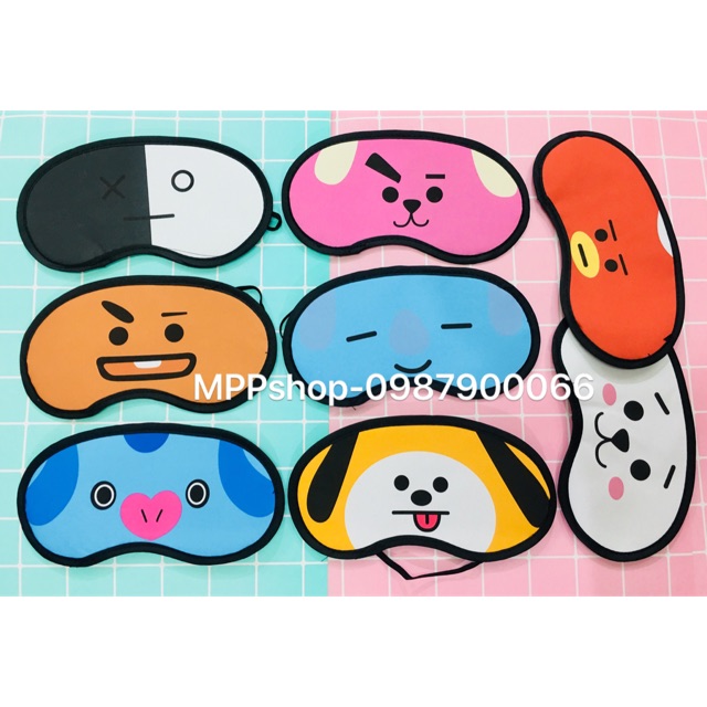 Bịt mắt BT21,BTS mẫu ngẫu nhiên