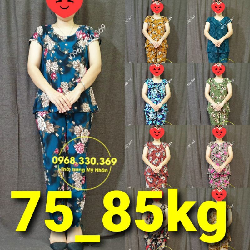 Đồ bộ thun lạnh hàn quốc trung niên hoa đẹp