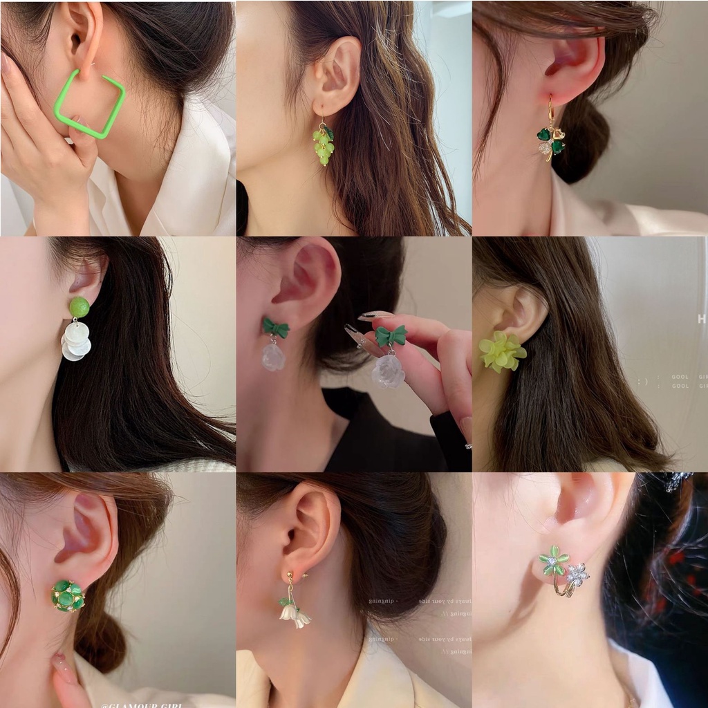 Khuyên Tai Kim Bạc Phong Cách Thời Trang Hàn Quốc Đơn Giản Cho Nữ