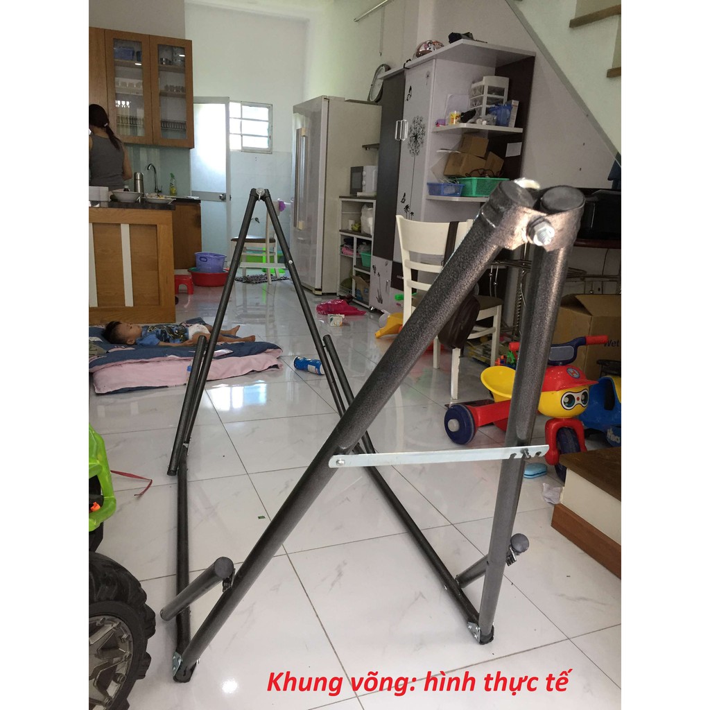 Khung võng thép sơn tĩnh điện, sản xuất tại xưởng gia đình, giá sỉ (bao rẻ khu vực TPCM),#võngxếprẻnhất,#võngxếprẻ#võngx