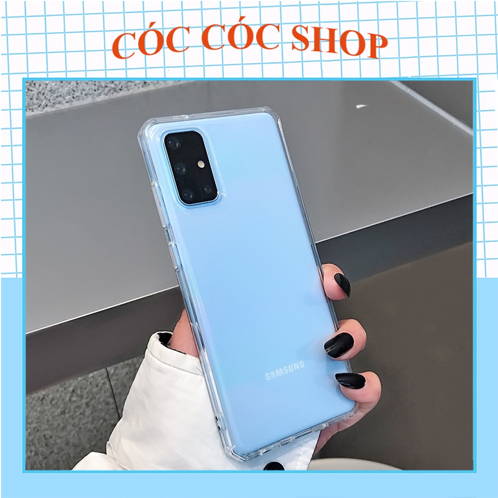 Ốp lưng SAMSUNG A73 A53 A33 A72 A52 A32 4G A71 A51 A31 A50 A30S A50S A20 A30 M10S cạnh vuông chông sốc, bảo vệ camera