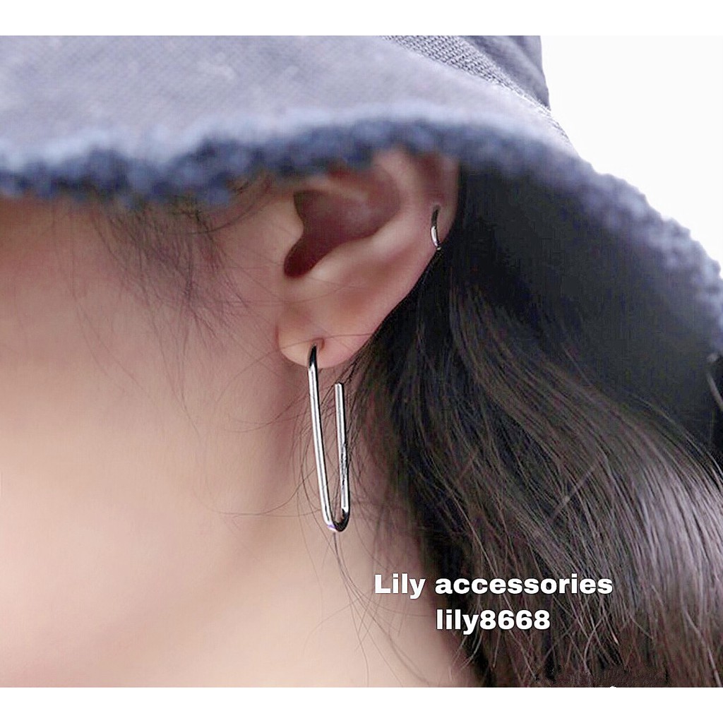 U-shaped Earrings khuyên tai titan chữ u không gỉ không đen không dị ứng nam nữ Uniex