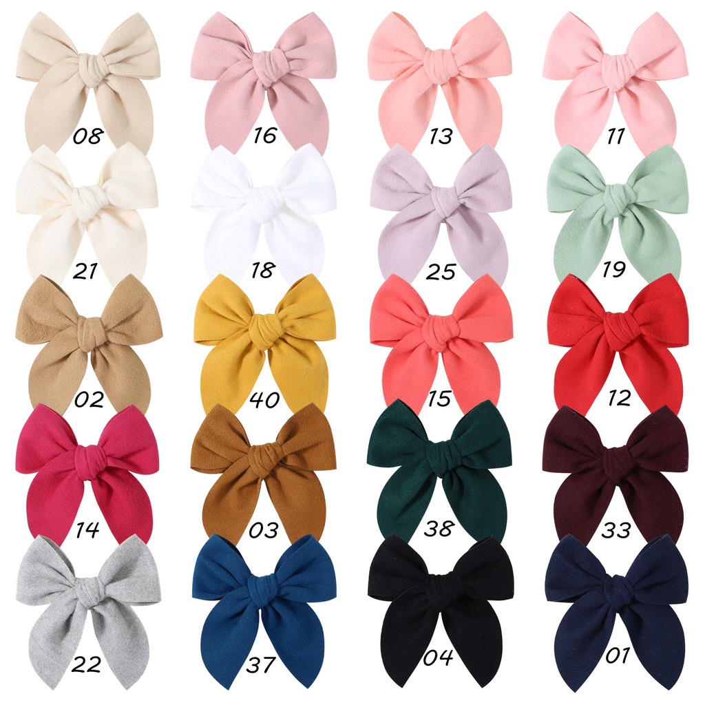 RainBow Bows 1 Kẹp Tóc Hình Nơ Lớn Cho Bé Gái