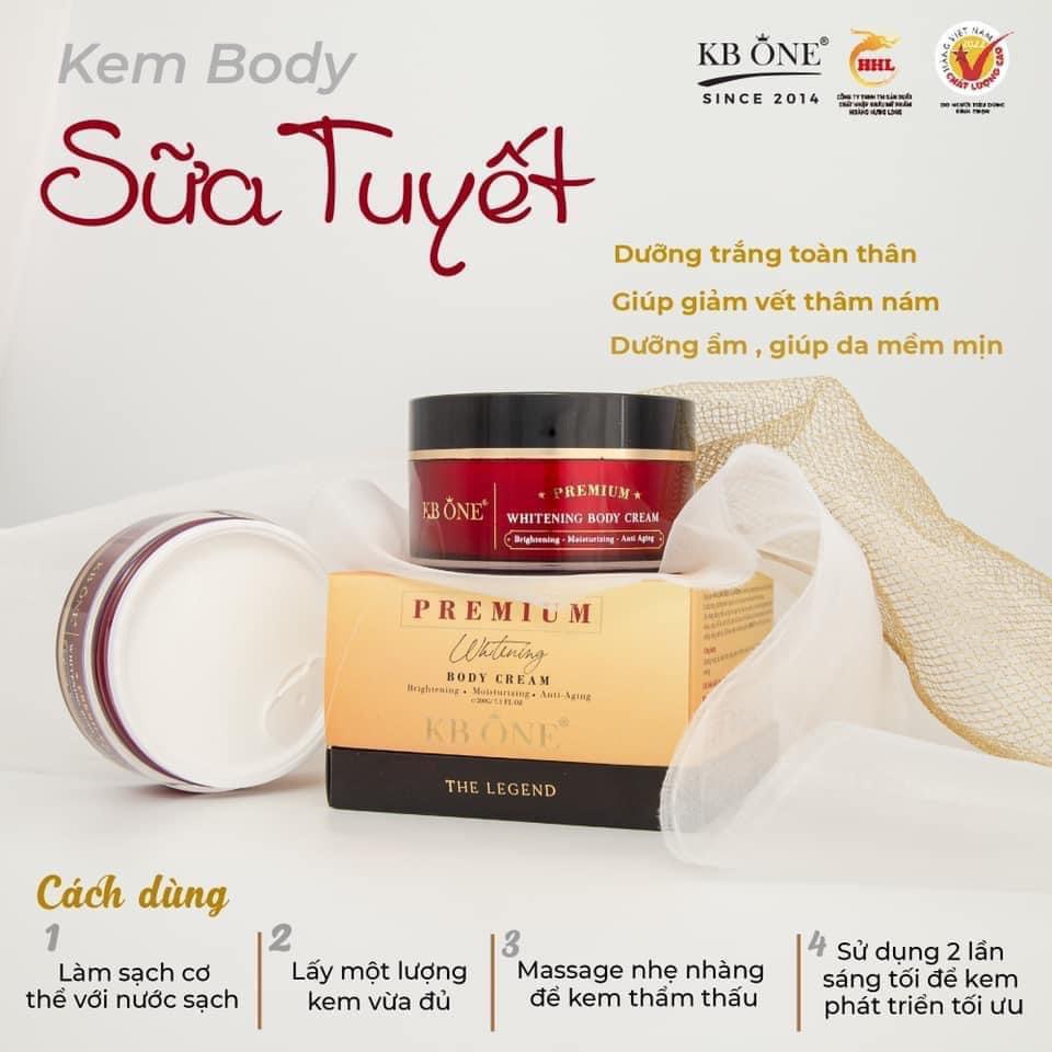 Kem Body Sữa Tuyết KBONE 200g - Kem Body KB One Dưỡng Trắng Da Toàn Thân