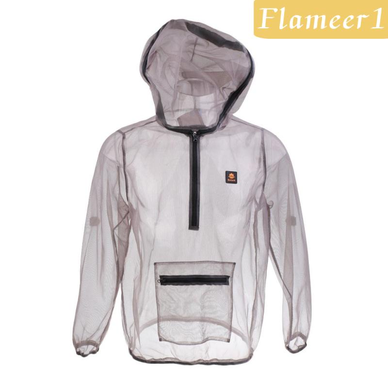 [Flameameer1] Bộ Quần Áo Lưới Chống Ong Đốt Nhanh Khô Màu Xám L