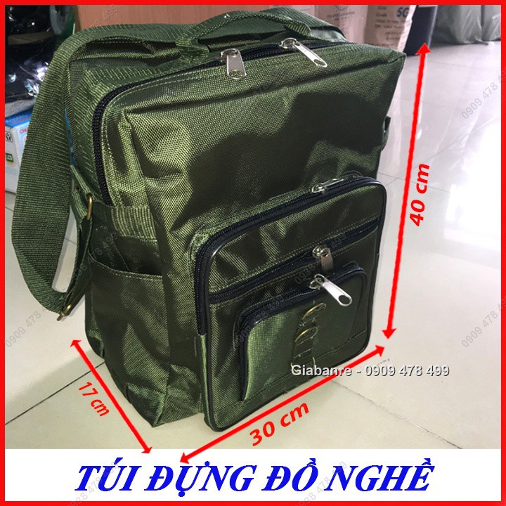 Túi Đeo 5 Ngăn Vải Dù Xanh Lính Siêu Bền - 3254