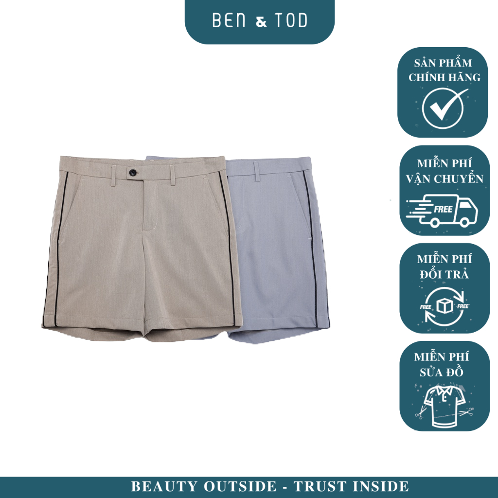 Quần short tây nam BEN & TOD co giãn thoải mái trẻ trung năng động 21090/B