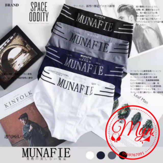 [ĐÓNG TÚI ZIP] QUẦN SỊP CHÉO NAM MUNAFIE XUẤT NHẬT CO GIÃN 4 CHIỀU CAO CẤP - BOXER FREESIZE