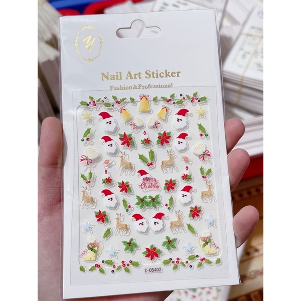 Sticker Noel dán móng Noen
