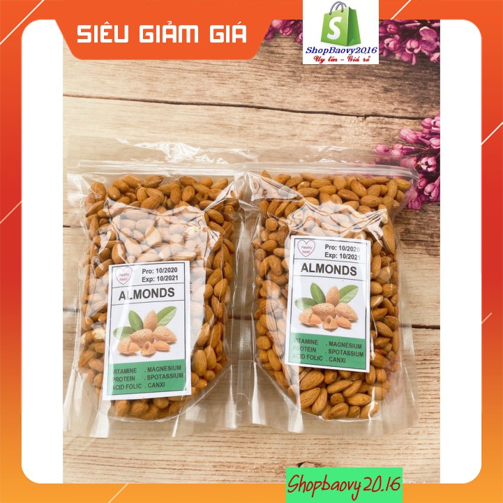 ☘SIÊU SALE☘ 1kg Hạt hạnh nhân rang bơ đã tách vỏ California Almond Mỹ hàng nhập khẩu