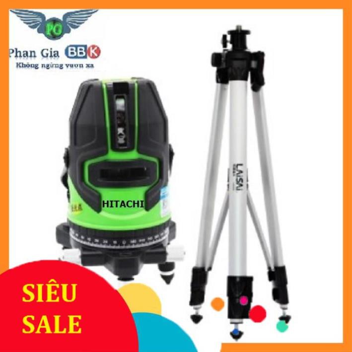 [SIÊU SALE]  Máy Cân Mực Bắn LAZE HITACHI Laser 5 Tia xanh (Tặng kèm chân 1,2m)