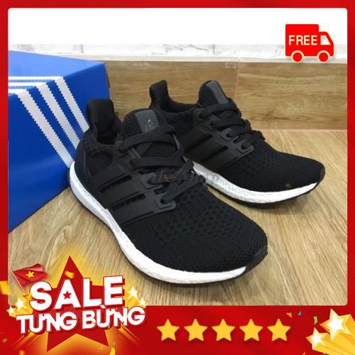 Giày thể thao das Ultra Boost đen đế trắng - FREESHIP+ tất