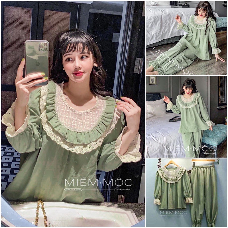 Bộ ngủ đũi cao cấp tiểu thư bánh bèo
