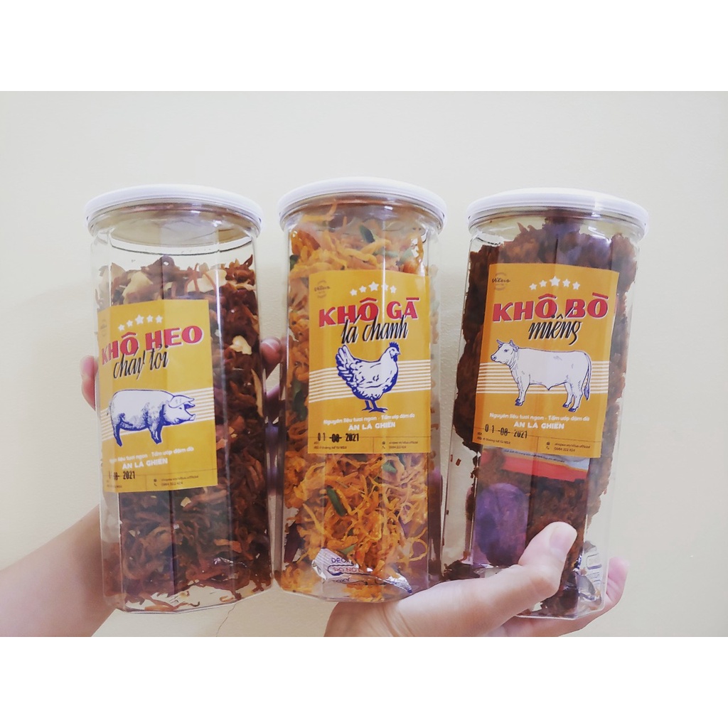 Khô gà lá chanh hũ PET 300g đồ ăn vặt VITUS | BigBuy360 - bigbuy360.vn