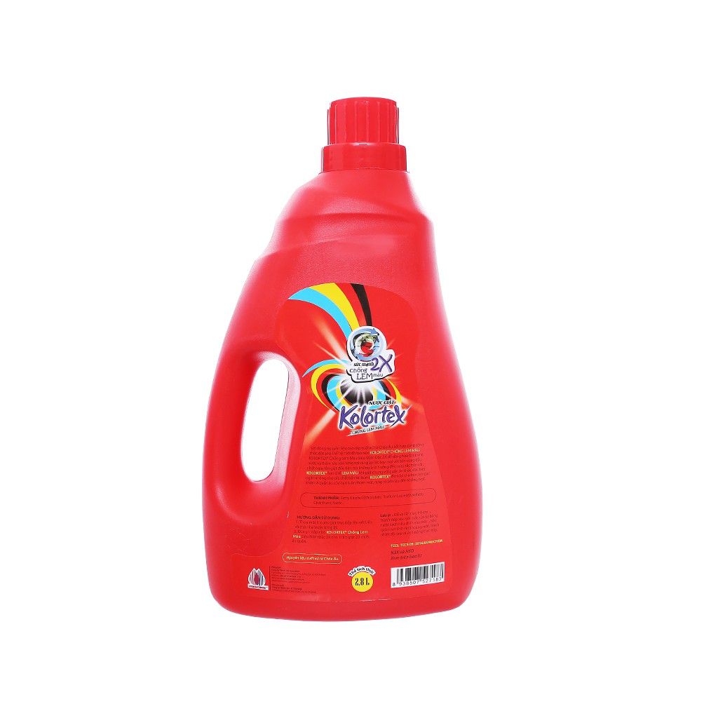 Nước giặt Kolortex chống lem màu chai 2.8 lít