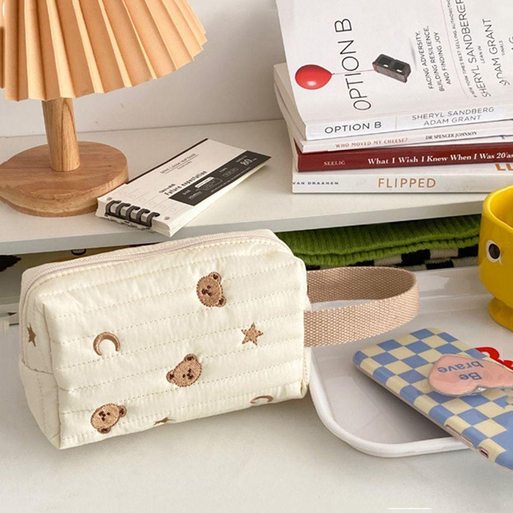 USNOW Túi Đựng Mỹ Phẩm / Đồ Vệ Sinh Cá Nhân Sức Chứa Lớn Có Dây Đeo Cổ Tay Dễ Thương Cho Nữ