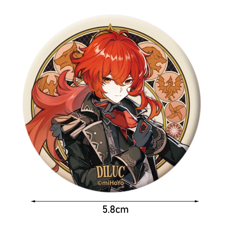 Tmdbyx Huy hiệu mạ thiếc 58mm Genshin