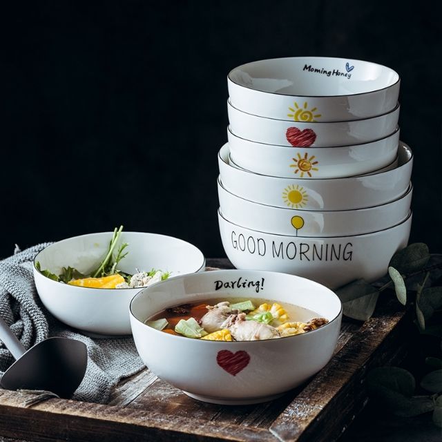 Bát canh Good Morning gốm sứ cao cấp