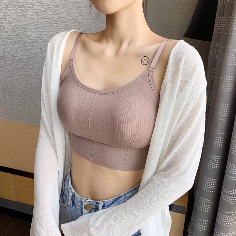 Áo Bra Thun Thể Thao Chiết Gân Cực Chất 656