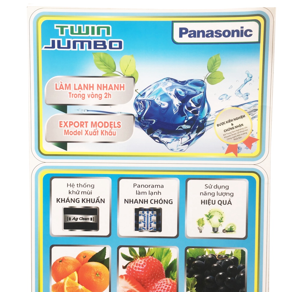 Miếng dán tủ lạnh Pana [TẶNG KEO 2 MẶT] tem dán tủ lạnh Pana