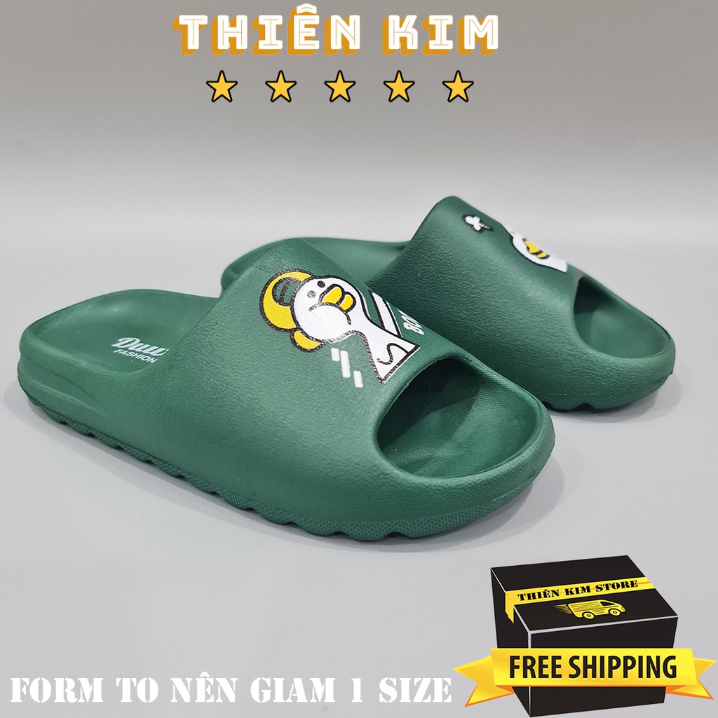 Ảnh thật 100% Dép nữ bánh mì in hình chú vịt dễ thương nhiều màu BM097-3