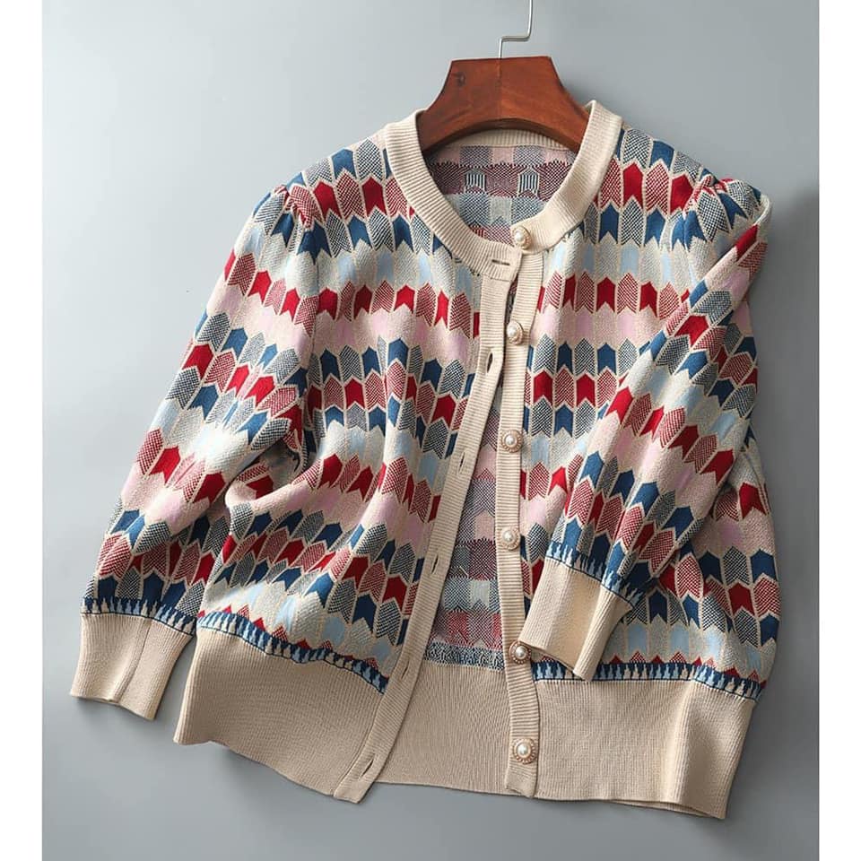 Set váy len hoạ tiết