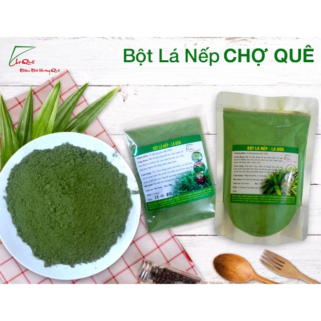 Bột lá nếp lá dứa nguyên chất gói 500g chuyên dùng tạo màu xanh và mùi thơm cho thực phẩm bánh, thạch, xôi, mứt
