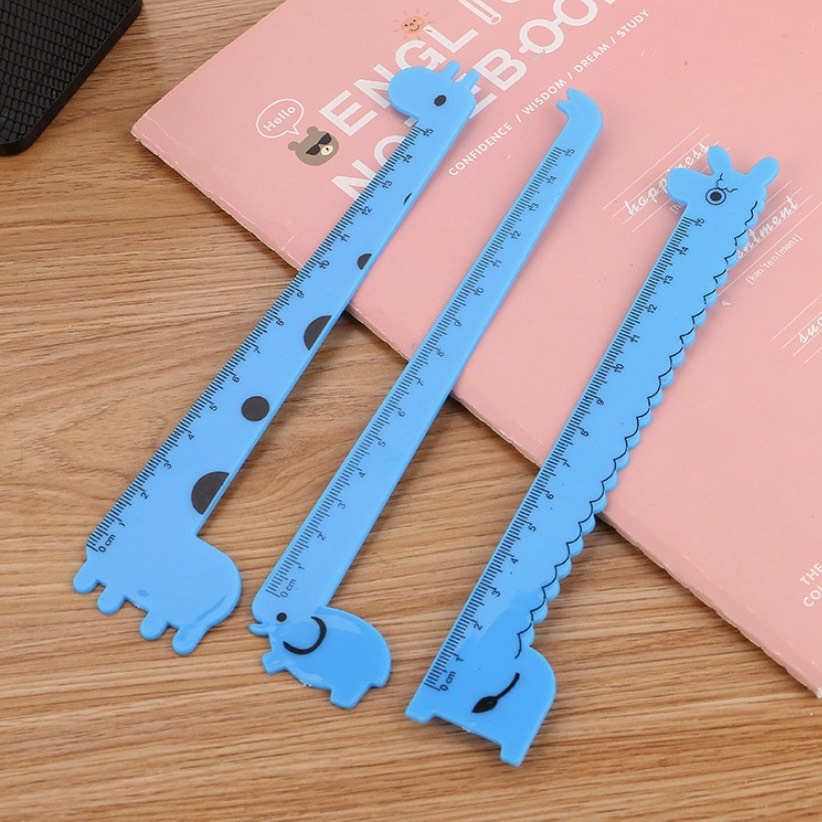 Thước Kẻ Động Vật Hươu/Voi Dễ Thương 15cm Bộ Thước Kẻ Hươu Voi
