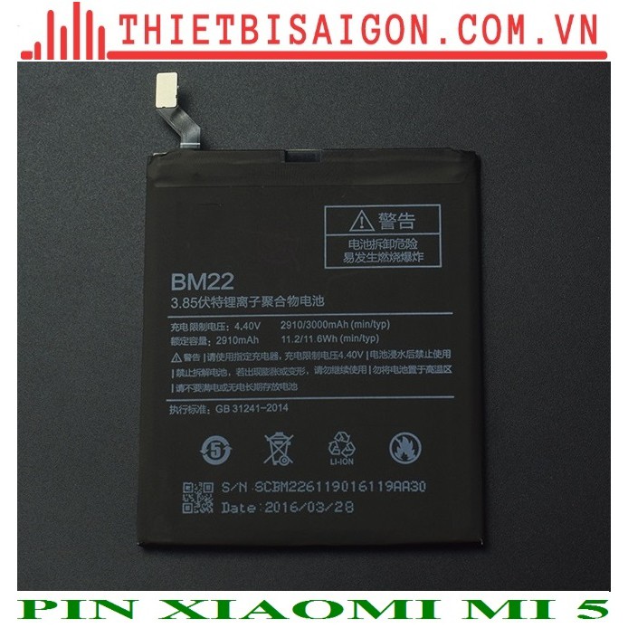 PIN XIAOMI MI 5