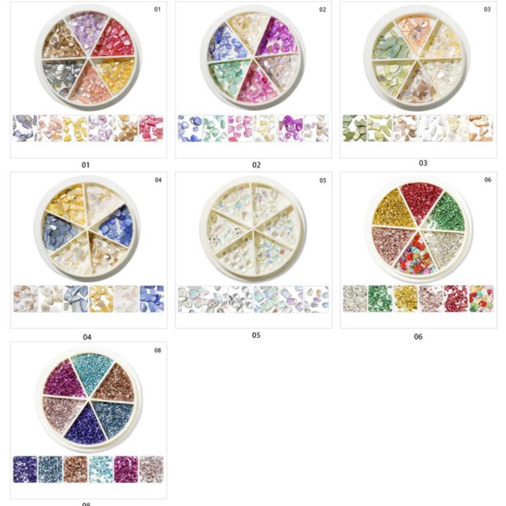 [Hàng mới về] Kim sa vỏ sò tự nhiên mỏng lấp lánh màu kẹo trang trí làm đẹp móng DIY