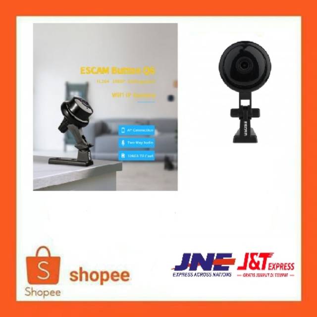 Camera Ip Wifi Escam Button Q6 2.0mp Onvif Hd 1080p - Màu Đen