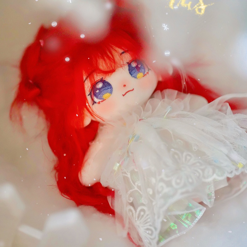 Búp Bê Nữ Ca Sĩ Lisa Rose Jisoo Taeyeon 20cm Tóc Dài Màu Đỏ