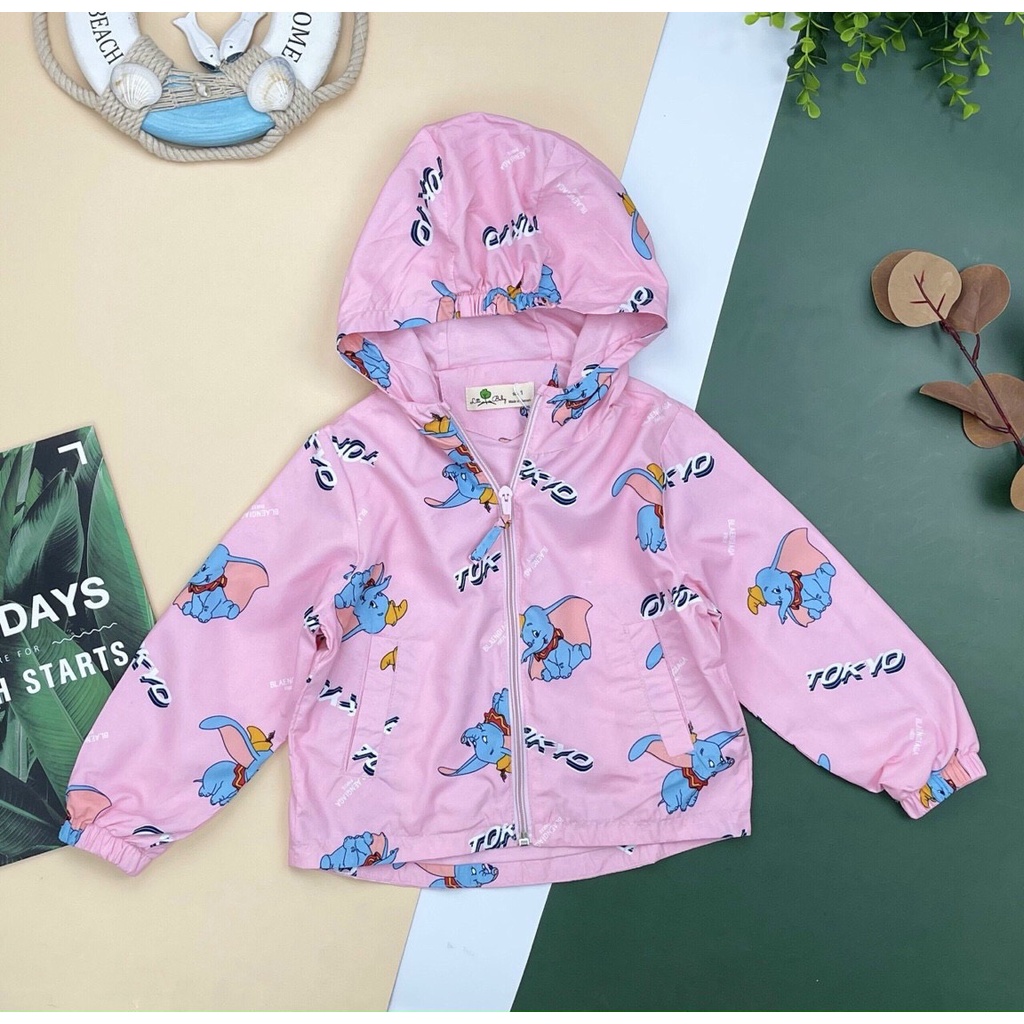 Áo gió họa tiết bé gái, bé trai hai lớp size 6-10T cho bạn từ 19-32kg. Chất gió dày dặn, đẹp, lót cotton siêu đẹp