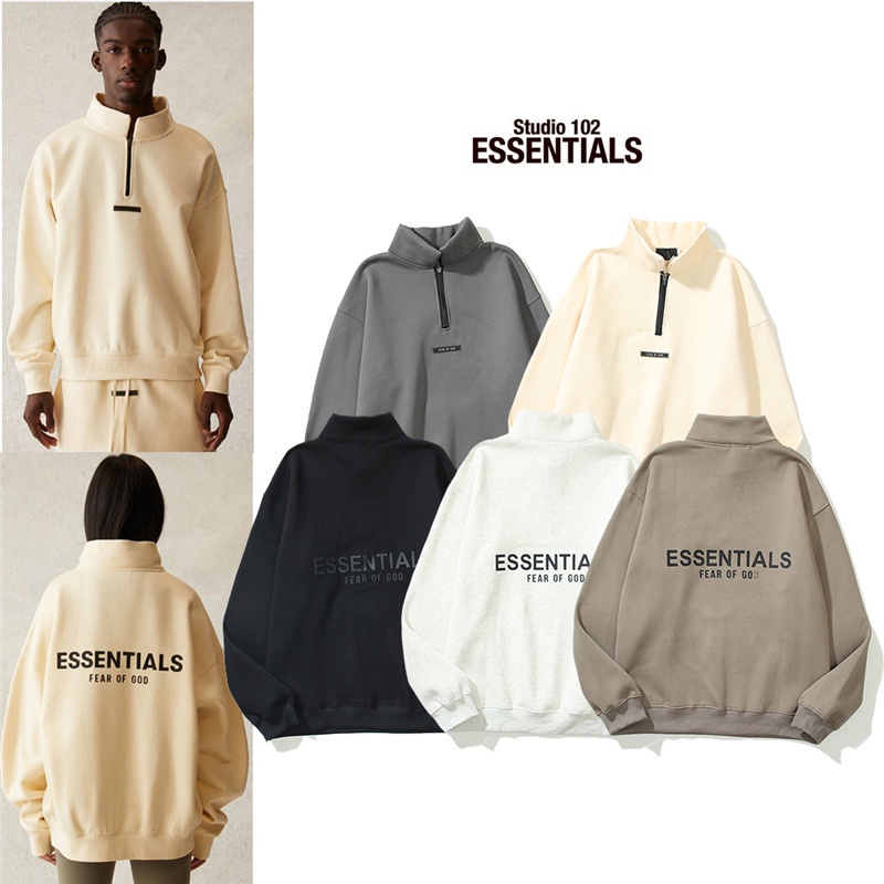 Áo sweater tay dài phối khóa kéo in chữ hợp thời trang cho nam và nữ