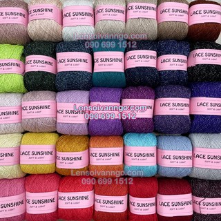 Combo 10 cuộn sợi Lace Sunshine kim tuyến (tự chọn màu)