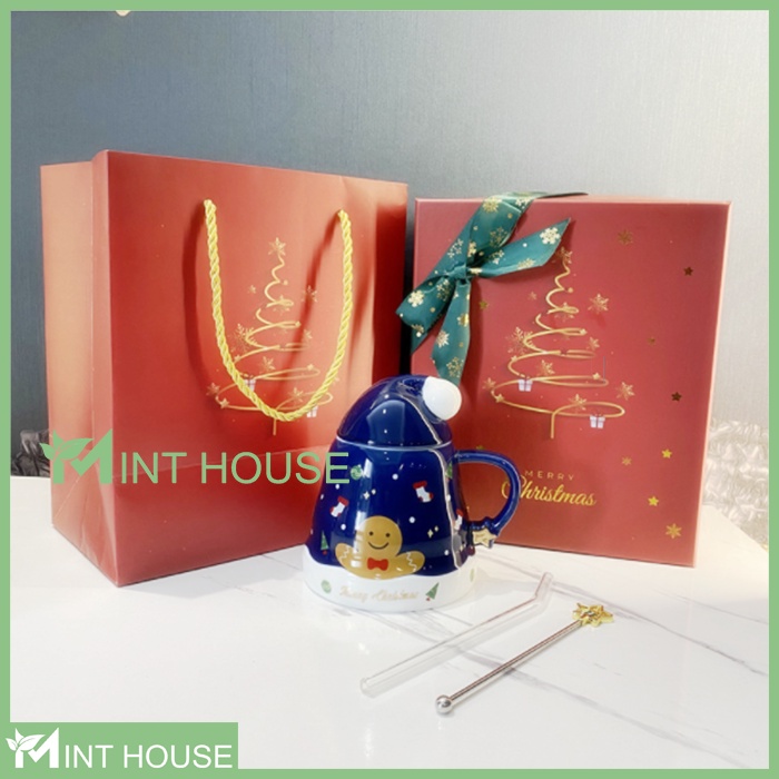 Cốc sứ uống nước Noel Merry Christmas 400-500ml