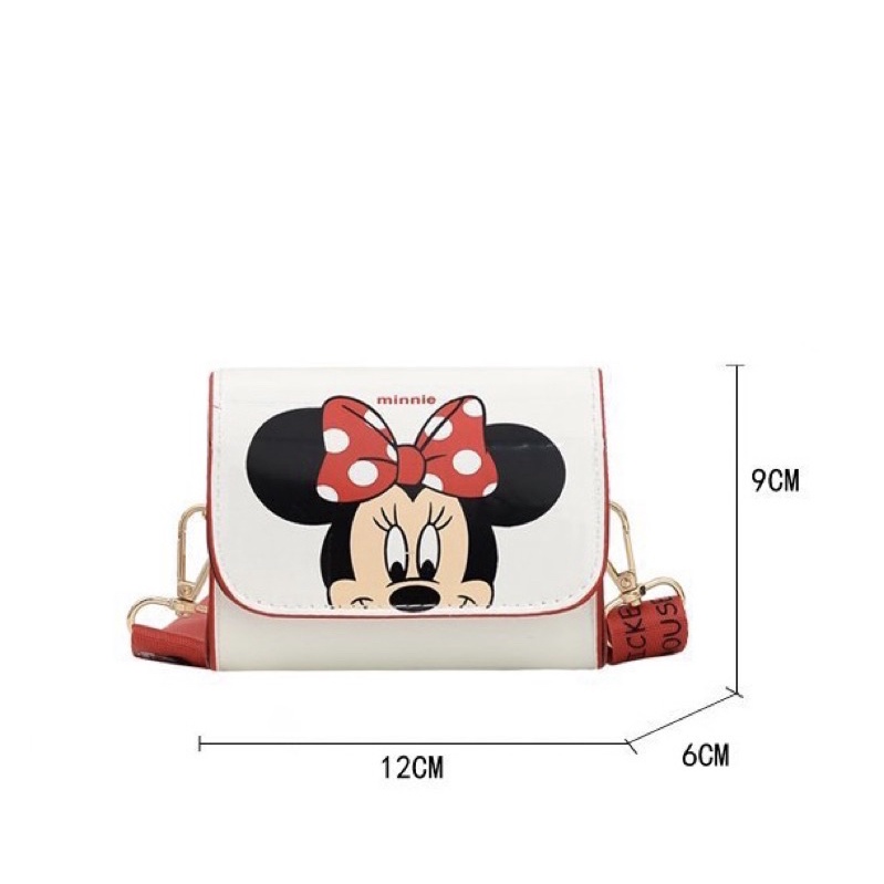 Túi đeo chéo cho bé gái hoạ tiết chuột Micky, vịt Donal xinh xắn dễ thương Xu Xu Kids