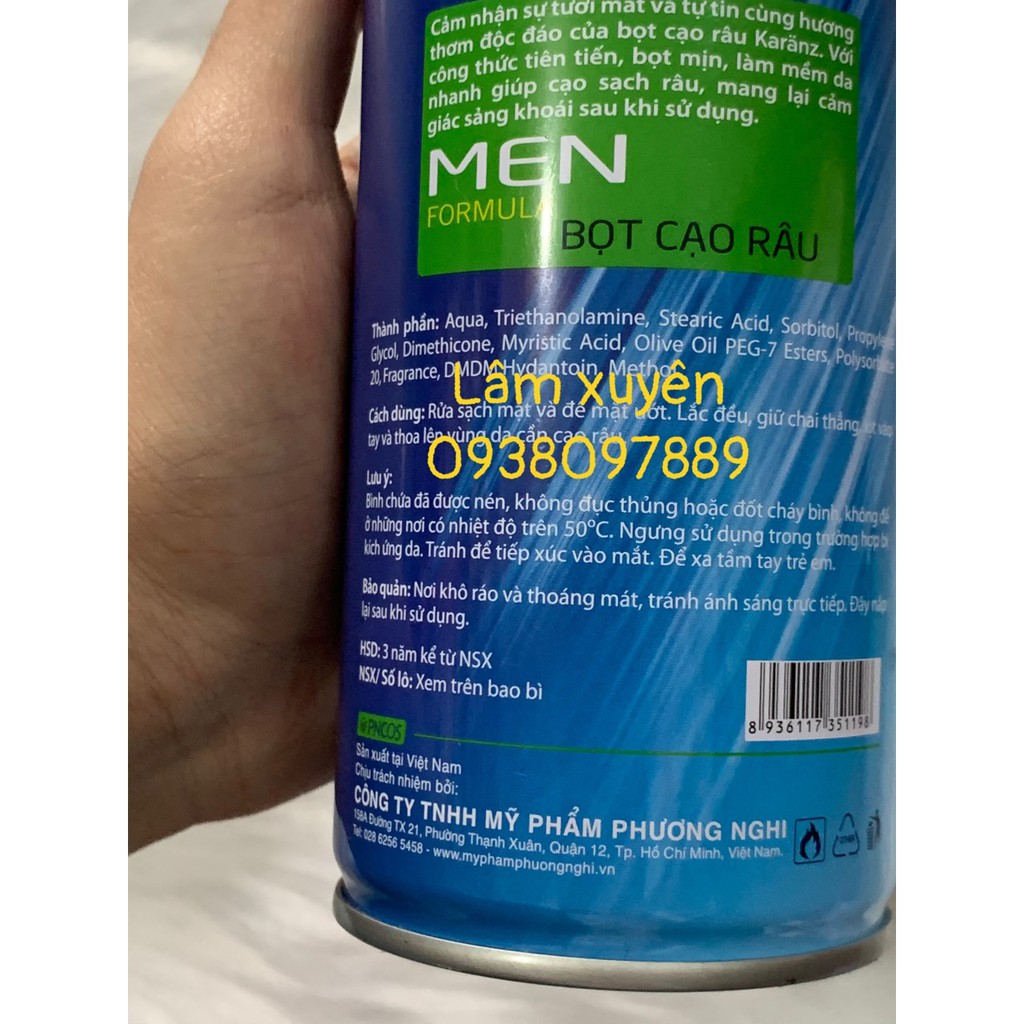 Kem cạo râuGIÁ RẺ Karanz 300g tạo bọt, hương thơm, làm mềm da nhanh, giúp cạo sạch râu, mang lại cảm giác sản khoái