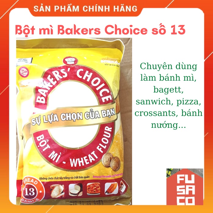 [HÀNG CHÍNH HÃNG] Bột mì Baker Choice số 13 Bột mì làm bánh mì/bánh sanwich/bánh pizza