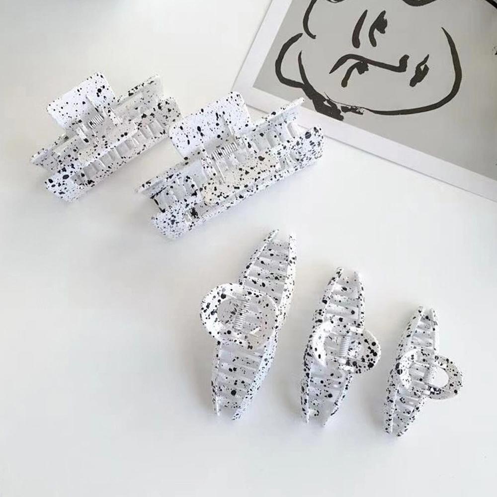 JARRED Giá Đỡ Kẹp Tóc Càng Cua Chất Liệu Acrylic Họa Tiết Chấm Bi Phong Cách Vintage Hàn Quốc