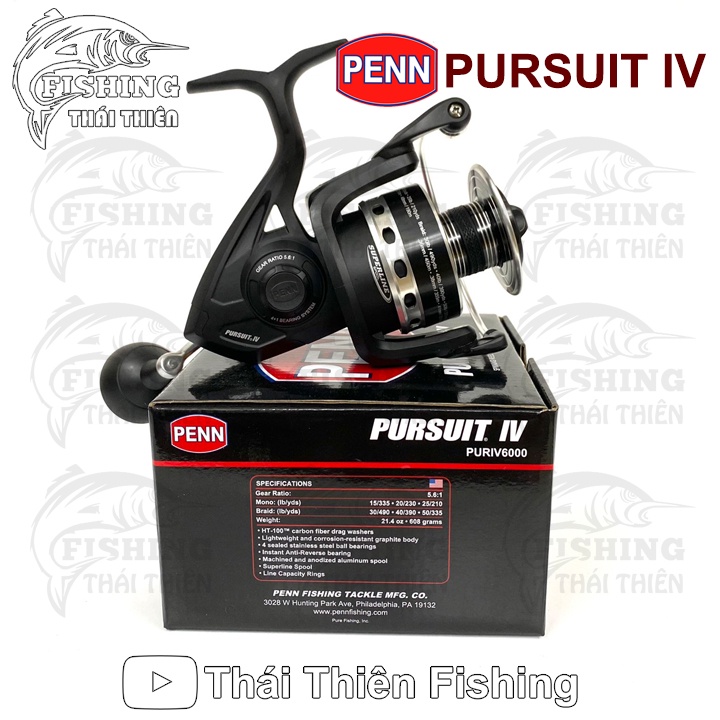 Máy Câu Cá Penn Pursuit IV 5000, 6000 Dòng Sản Phẩm Mới 2022