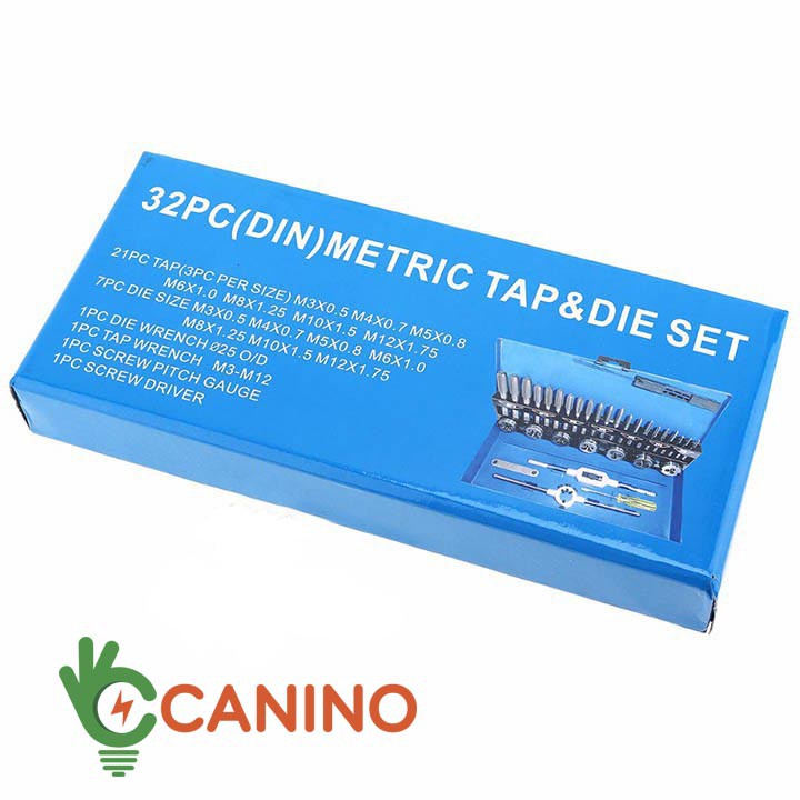 Bộ tạo ren taro 32PCS cao cấp để tạo ren trong hoặc ren ngoài Bảo hành 12 tháng Lỗi 1 đổi 1