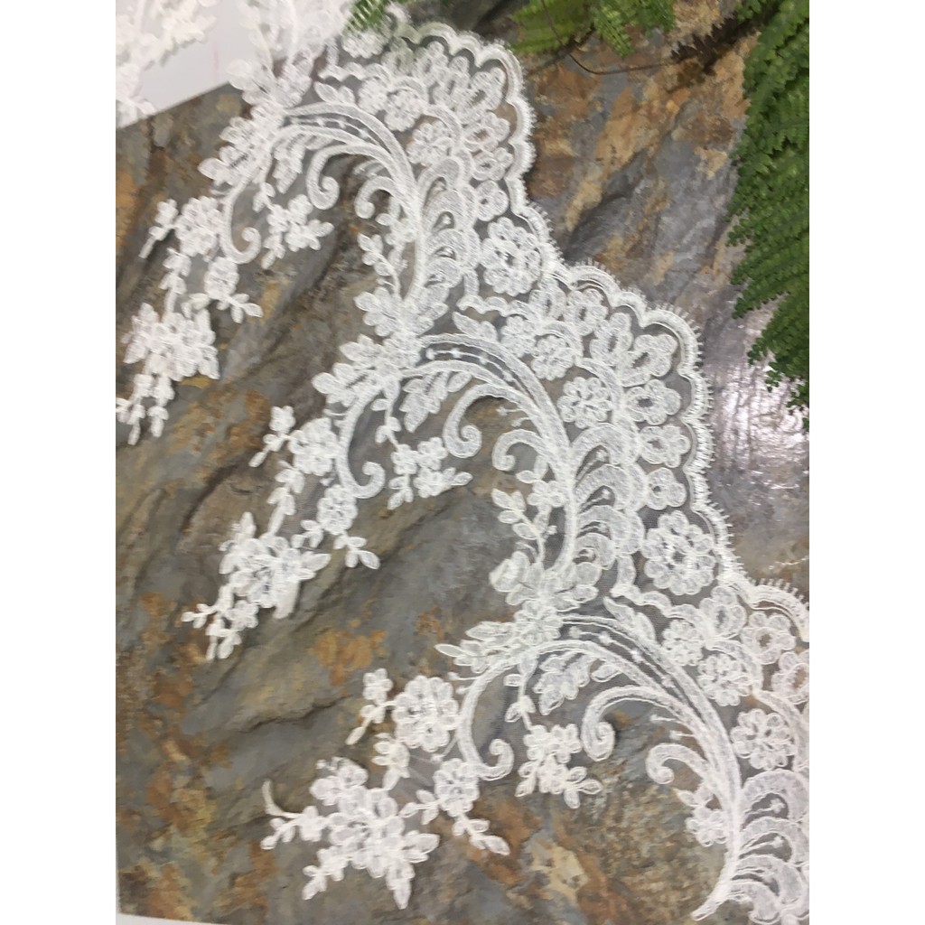 Ren chân thời trang cao cấp RC170520 bản 30cm dùng may đính váy đầm thời trang, váy cưới, làm đồ decor trang trí